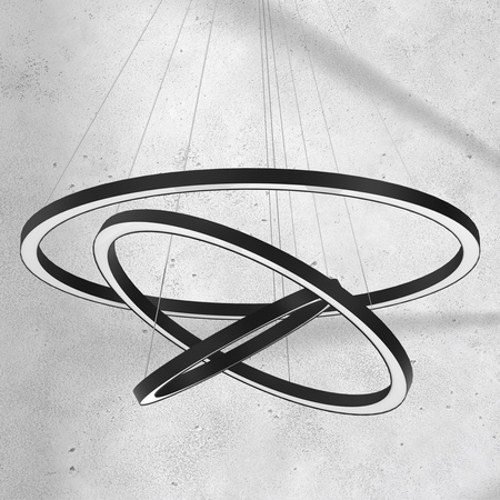 Lampa Wisząca Sufitowa GALAXIA Czarna 85W LED Milagro