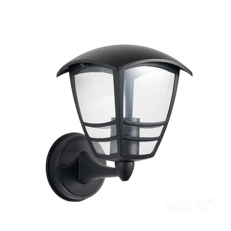 Lampa Ogrodowa Kinkiet Elewacyjny Zewnętrzny E27 IP54 Czarna Tevio Kobi