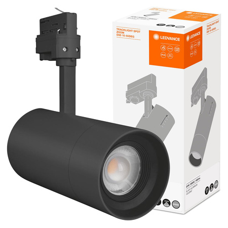 Oprawa LED Reflektor Szynowy 25W 1500lm CCT Ściemnialna 3-Fazowy Regulowany  Czarny Tracklight Ledvance