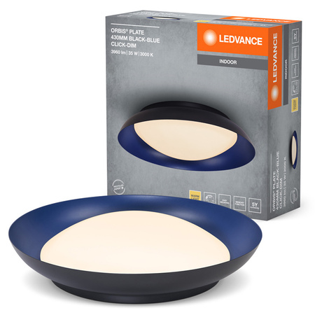 Plafon Lampa LED Oprawa Ozdobna Ściemnialna Czarna Niebieska 35W 3000K Ciepła LEDVANCE