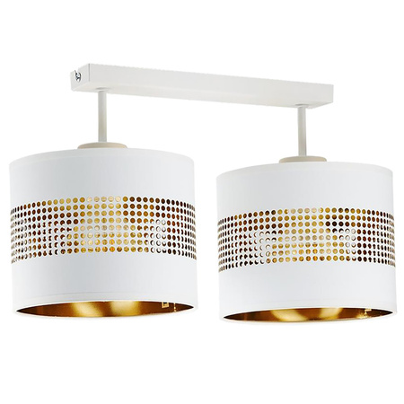 Lampa Sufitowa TAGO WHITE Żyrandol Biało-Złota Nowoczesna 2xE27 3223 TK Lighting