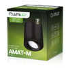 Oprawa Natynkowa HALOGENOWA Spot Tuba Ruchoma GU10 Okrągła Czarna 84mm AMAT-M LUMILED