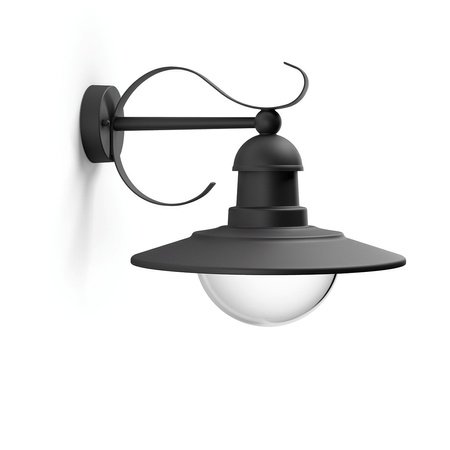 Lampa Ogrodowa LED Kinkiet Elewacyjny TOPIARY myGarden E27 IP44 Latarnia do Dołu Czarna PHILIPS