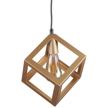 Lampa Sufitowa Wisząca Zwis Dekoracyjna E27 Złota Sweden Sanico Goldlux