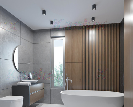 Oprawa natynkowa halogenowa SPOT TUBA okrągła SANI GU10 czarna IP44 Kanlux