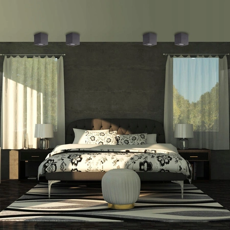 Oprawa Natynkowa HALOGENOWA Ruchoma GU10 Kwadratowa Czarna 84mm