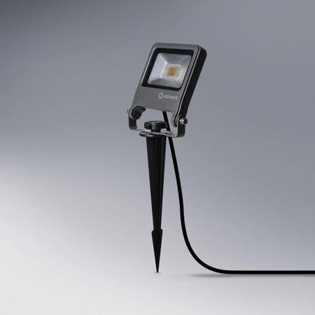 Naświetlacz LED Reflektor Zewnętrzny Lampa 10W 800lm 3000K IP65 Szary Wbijany Endura Ledvance