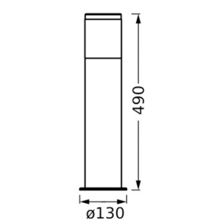 Lampa Ogrodowa Słupek Zewnętrzny Stojący E27 Aluminium IP44 Endura Osram