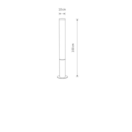 Lampa Ogrodowa Oprawa Zewnętrzna Stojąca Słupek LED 30W 2500lm 3000K Ciepła Czarna Wodoodporna IP54 MIA LED M 11374 Nowodvorski
