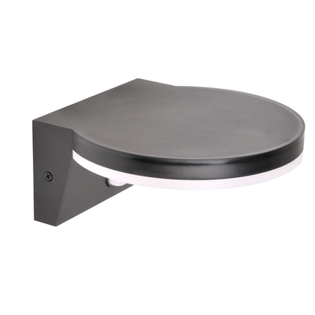 Kinkiet Zewnętrzny Oprawa Elewacyjna Czujnik PIR LED IP54 4000K Okrągła Czarna