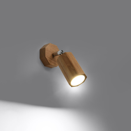 Lampa Ścienna Oprawa Natynkowa Kinkiet GU10 SPOT TUBA Reflektor Ruchoma Geometryczna Brązowa Skandynawska Zeke Sollux