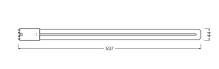 Świetlówka LED 2G11 25W = 55W 3250lm 6500K Zimna 140° Dulux Ledvance