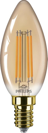 Żarówka LED Świeczka E14 B35 3.1W = 25W 250lm 1800K Ciepła Filament Bursztynowa PHILIPS
