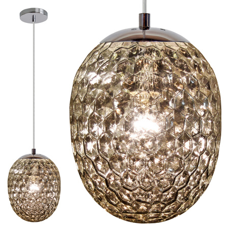 Lampa wisząca sufitowa LORA SMOKEY 1x E27 GOLDLUX (Polux)