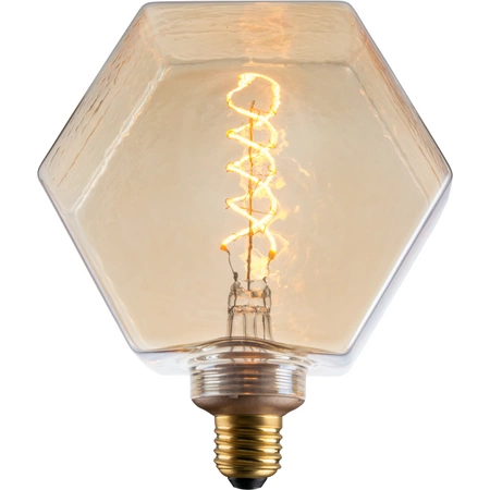 Żarówka Dekoracyjna LED E27 FILAMENT LB160 4W 260lm 1800K Ciepła 320° DecoVintage Amber GOLDLUX (Polux)