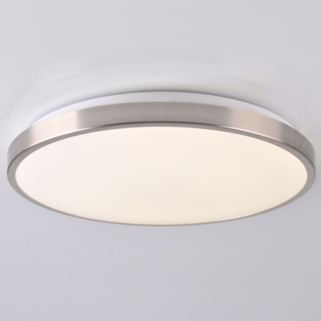 PLAFON LED lampa oprawa sufitowa biały/nikiel 30cm 15W 4000K KERN GOLDLUX (Polux)