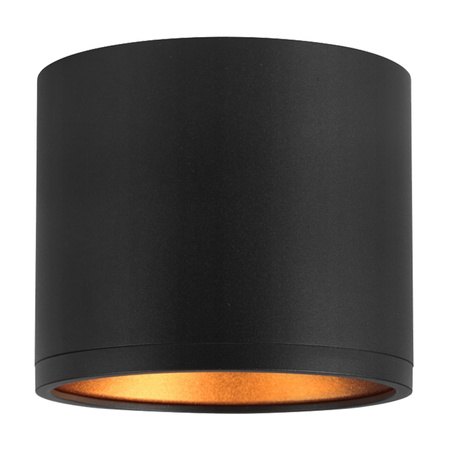 Oprawa Natynkowa LED GOLDA Halogenowa Sufitowa GX53 Tuba Okrągła Czarno - Złota