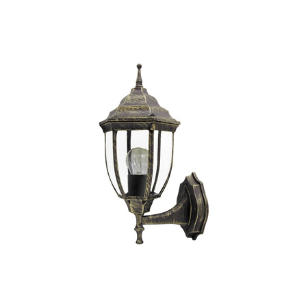 Lampa Ogrodowa Zewnętrzna Kinkiet Elewacyjny LED E27 IP43 Złoty Klasyczny Nizza Rabalux