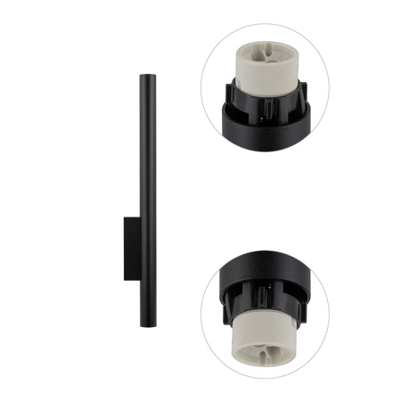 Kinkiet Ścienny Lampa Natynkowa 2x GU10 Czarna Nowoczesna FOURTY WALL XL 10759 Nowodvorski