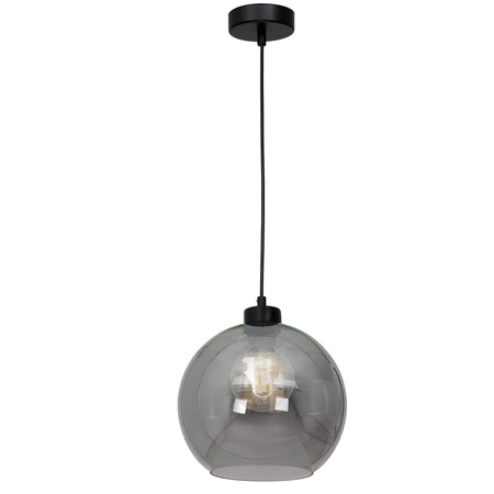 Lampa wisząca SOFIA 1xE27 MLP6577 Przydymiony Klosz Kula Milagro Metal + Szkło