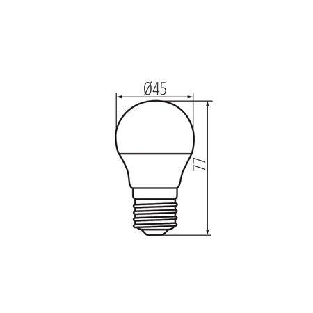 Żarówka LED E27 G45 6.5W = 60W 806lm 3000K Ciepła BILO Kanlux