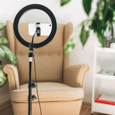 Lampa Podłogowa LED 15W 330lm 2700-4000-6500K Ciepła 360° Czarna Ściemnialna SELFIE Sanico Goldlux