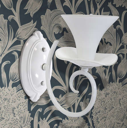 Kinkiet Lampa Ścienna GLORIA 1xE14 Biała 26cm - GOLDLUX (Polux)