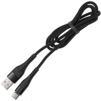 Przewód USB C do ładowarki DATA and CHARGE SYNC CABLE WZMACNIANY CZARNY 1m