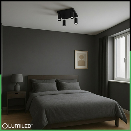 Lampa Sufitowa Plafon SPOT TUBA Reflektor Oprawa Halogenowa 4x GU10 TABULA LUMILED