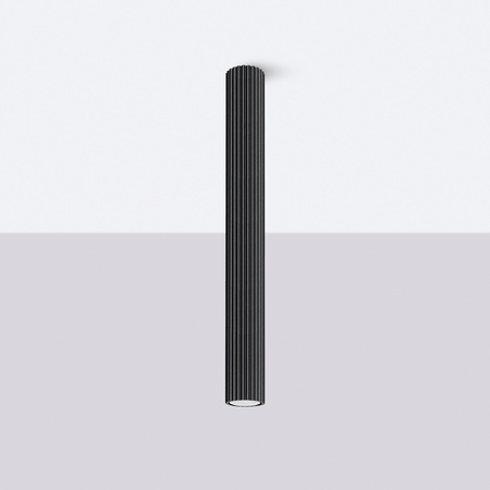 Lampa Sufitowa Reflektor Tuba Spot 1x GU10 Czarna Karbon Deep Space SL.1572 Sollux