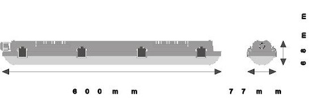 Lampa Oprawa Hermetyczna LED Pyłoszczelna 18W 2160lm 4000K Neutralna IP65 IK08 Szary Dampproof Ledvance