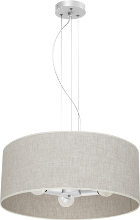Lampa Wisząca Sufitowa LINO Biała Lniana 3xE27 Milagro
