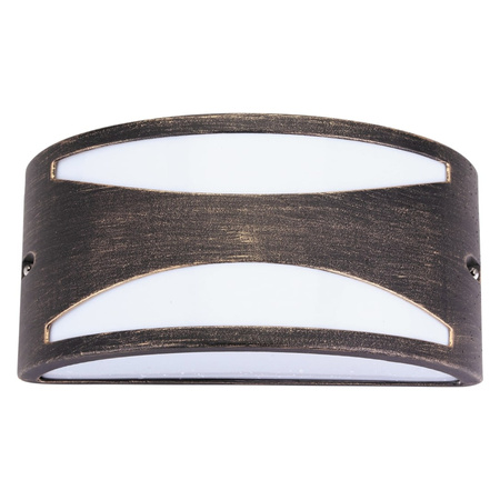 Lampa Ogrodowa Zewnętrzna Kinkiet Elewacyjny LED E27 IP54 Złoty Nowoczesny Manhattan Rabalux