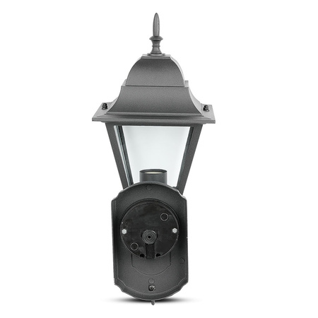 Lampa Ogrodowa Elewacyjna Kinkiet E27 Duża Czarny mat VT-761 V-TAC