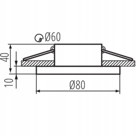 Oprawa Sufitowa Podtynkowa Wpuszczana Gx5,3/GU10 Pierścien Biały FLINI IP44 DSO-W KANLUX