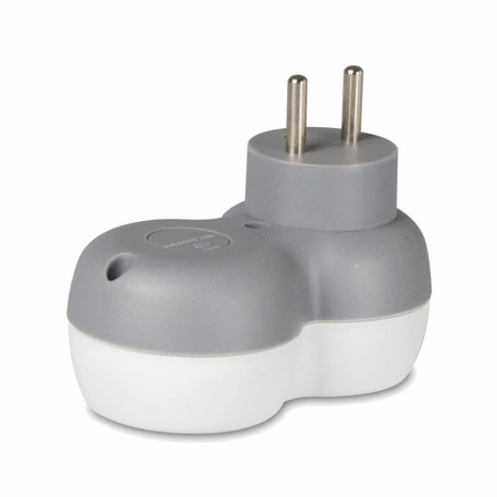 Rozgałęźnik Sieciowy z Uziemieniem 2 Gniazda Zabezpiecznie Przed Dziećmi Biały