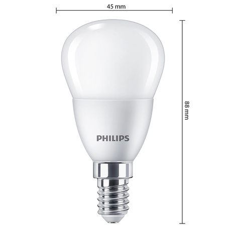 Żarówka LED E14 Kulka P45 4.9W = 40W 470lm 4000K Neutralna Essential Philips