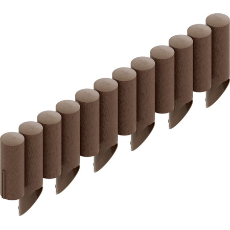 Palisada Ogrodowa Płotek Border Obrzeże Trawnikowe 4 STANDARD Brązowa 2,3m Mocne Mrozoodporne CELLFAST