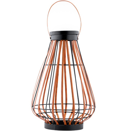 Lampa Solarna LED Zewnętrzna Ogrodowa Stojąca Wisząca Latarenka 3000K IP44 37cm Czujnik Zmierzchu