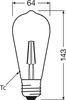Żarówka LED ST64 E27 4W = 40W 470lm 2700K Ciepła Biała FILAMENT LEDVANCE