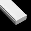 Profil Aluminiowy do LED KM36 Srebrny Natynkowy 1m + Przesłona mleczna + Zaślepki