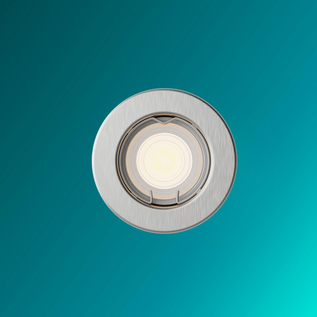 Oprawa Podtynkowa Wpuszczana LED GU10 Stała Aluminiowa Okrągła Nikiel Peridot Philips