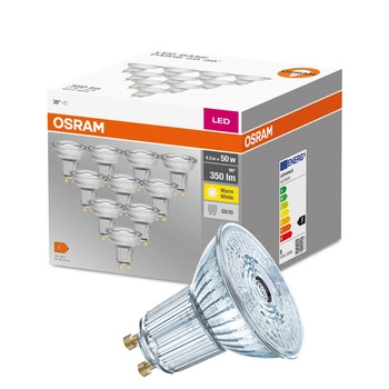 10PAK Żarówka LED GU10 4,3W = 50W 350lm 2700K Ciepła 36° OSRAM