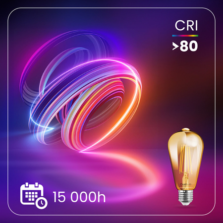 6x Żarówka LED E27 Edison ST64 4W = 35W 440lm 2000K Ciepła 360° FILAMENT LUMILED