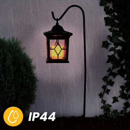 Lampa Solarna Ogrodowa LED Wbijana Ozdobna Latarenka Lampion Płomień Efekt Ognia