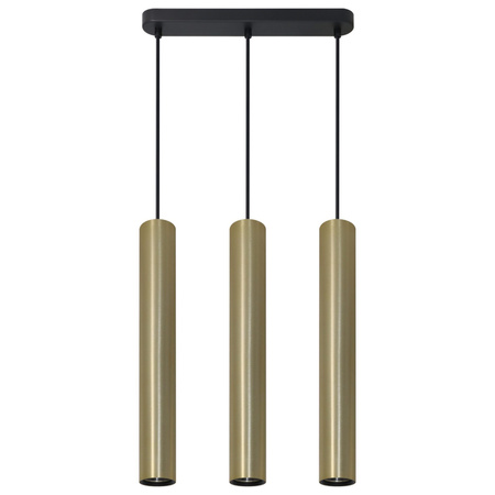 Lampa Sufitowa Wisząca Zwis 3x GU10 Złota LUNGOMARE Sanico Goldlux