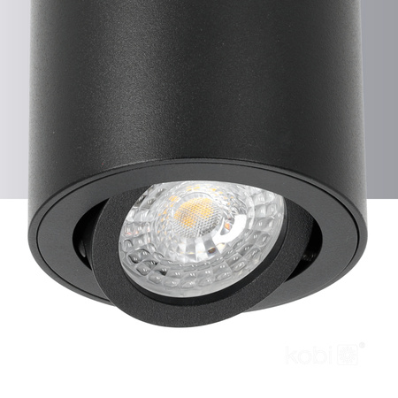 Oprawa Natynkowa Halogenowa Spot Tuba Okrągła GU10 Czarna OH36 Kobi