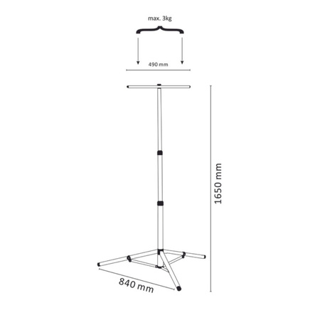 Statyw Stojak Uniwersalny do Naświetlaczy LED GOLDLUX (Polux)
