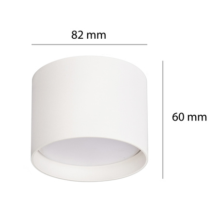 Oprawa Natynkowa LED SINO Halogenowa Sufitowa GX53 Tuba Okrągła Biała