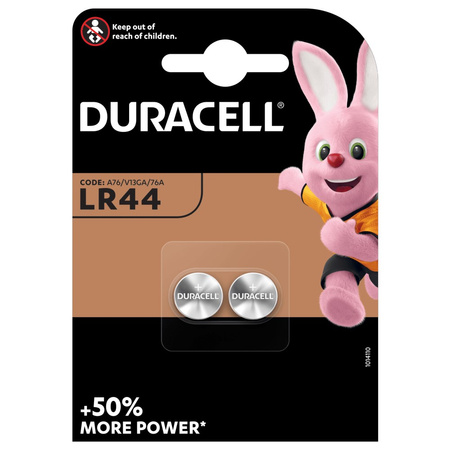 BATERIE Pastylkowe GUZIKOWE Duracell LR44 1,5V Blister 2szt